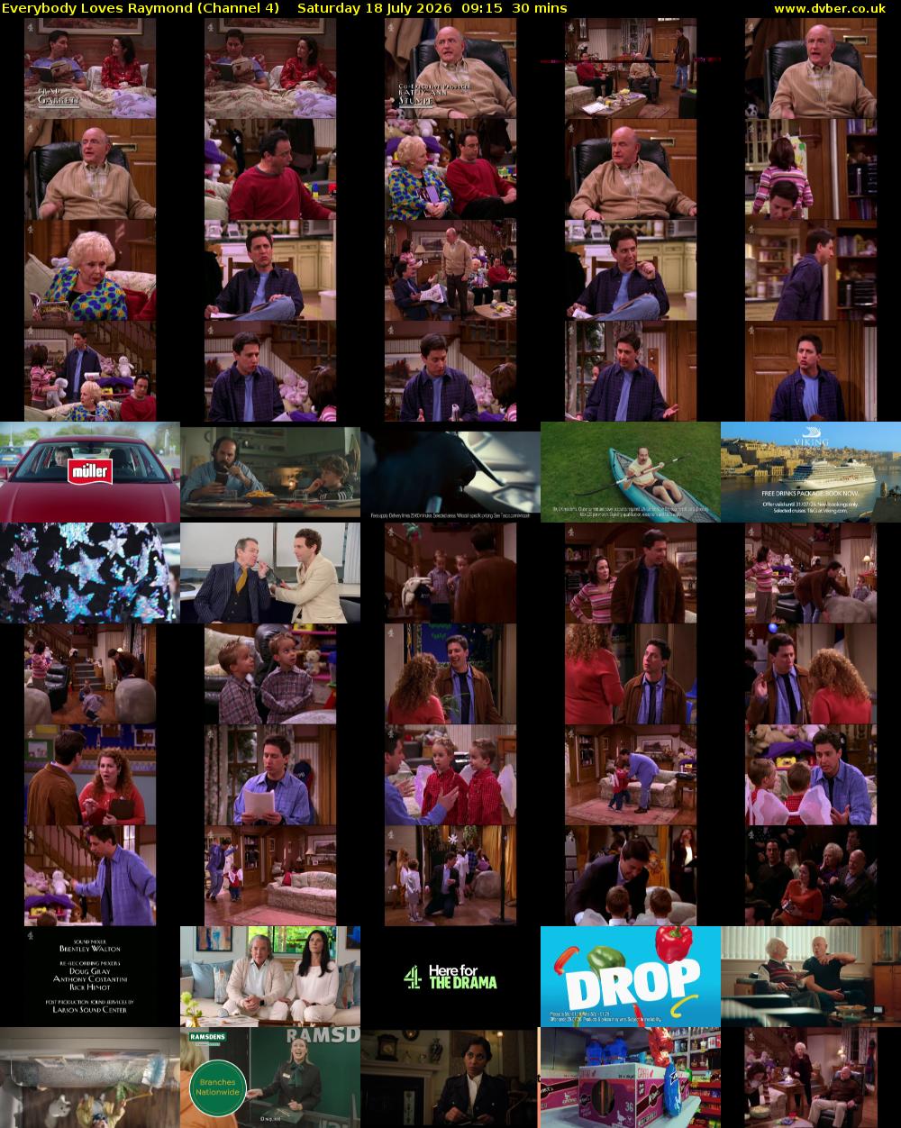 Everybody Loves Raymond (Channel 4) Saturday 18 July 2026 09:15 - 09:45
