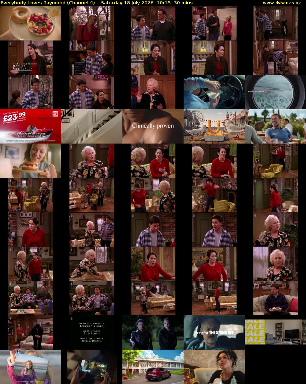 Everybody Loves Raymond (Channel 4) Saturday 18 July 2026 10:15 - 10:45