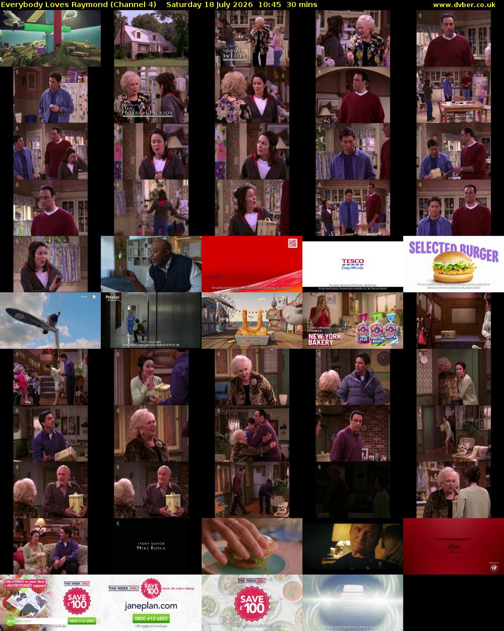Everybody Loves Raymond (Channel 4) Saturday 18 July 2026 10:45 - 11:15