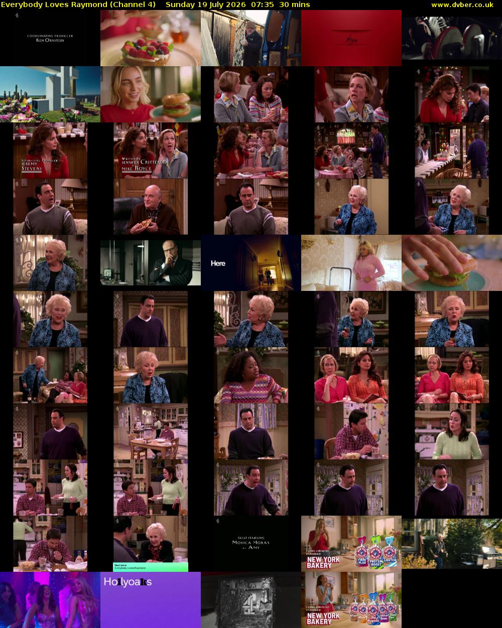 Everybody Loves Raymond (Channel 4) Sunday 19 July 2026 07:35 - 08:05