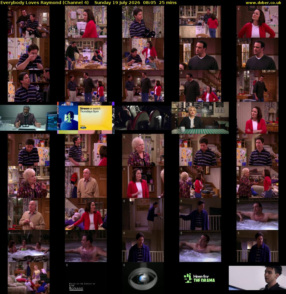 Everybody Loves Raymond (Channel 4) Sunday 19 July 2026 08:05 - 08:30