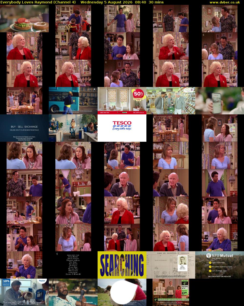 Everybody Loves Raymond (Channel 4) Wednesday 5 August 2026 08:40 - 09:10