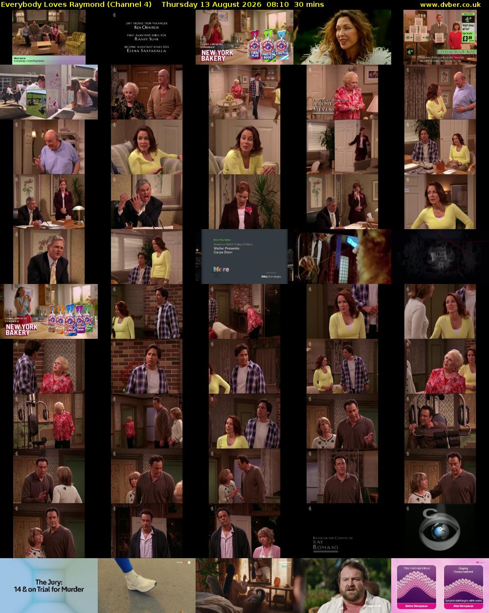 Everybody Loves Raymond (Channel 4) Thursday 13 August 2026 08:10 - 08:40