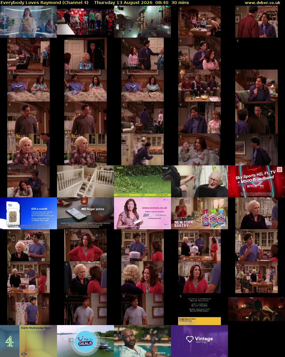 Everybody Loves Raymond (Channel 4) Thursday 13 August 2026 08:40 - 09:10