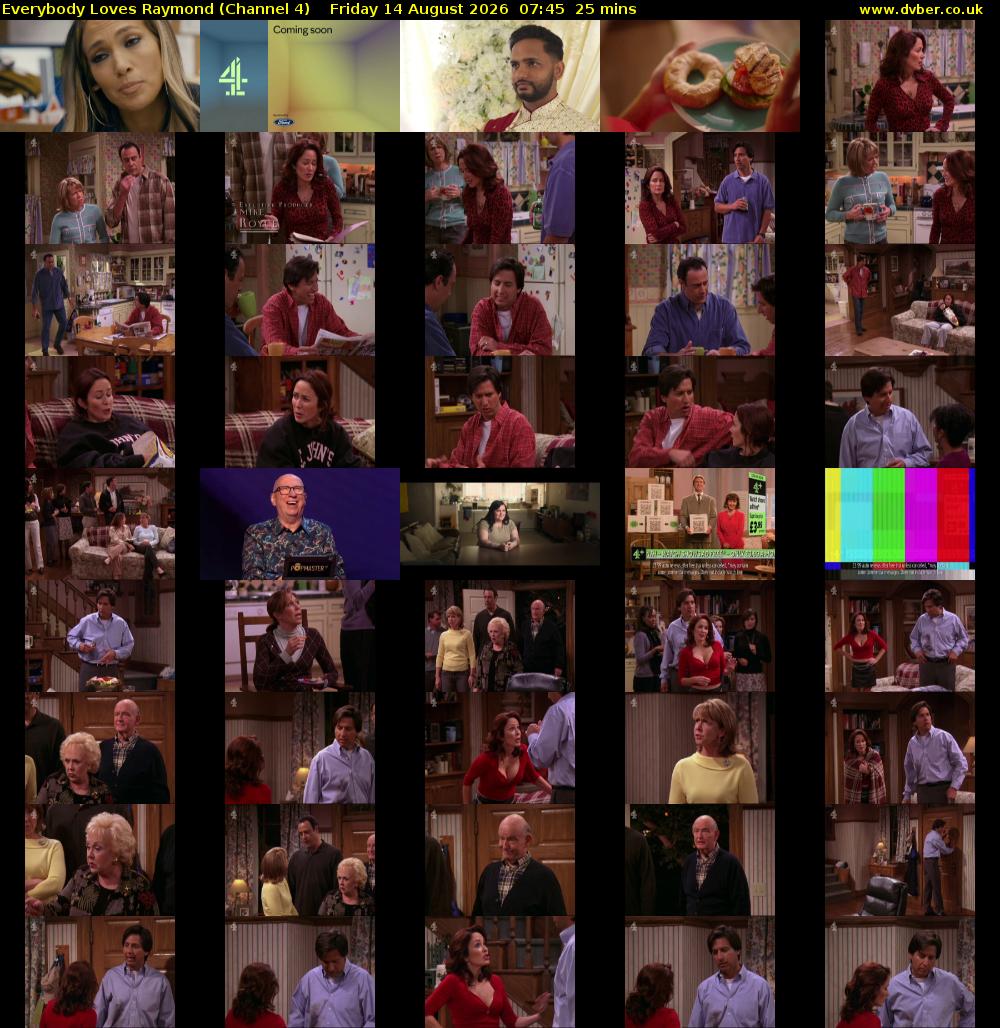 Everybody Loves Raymond (Channel 4) Friday 14 August 2026 07:45 - 08:10