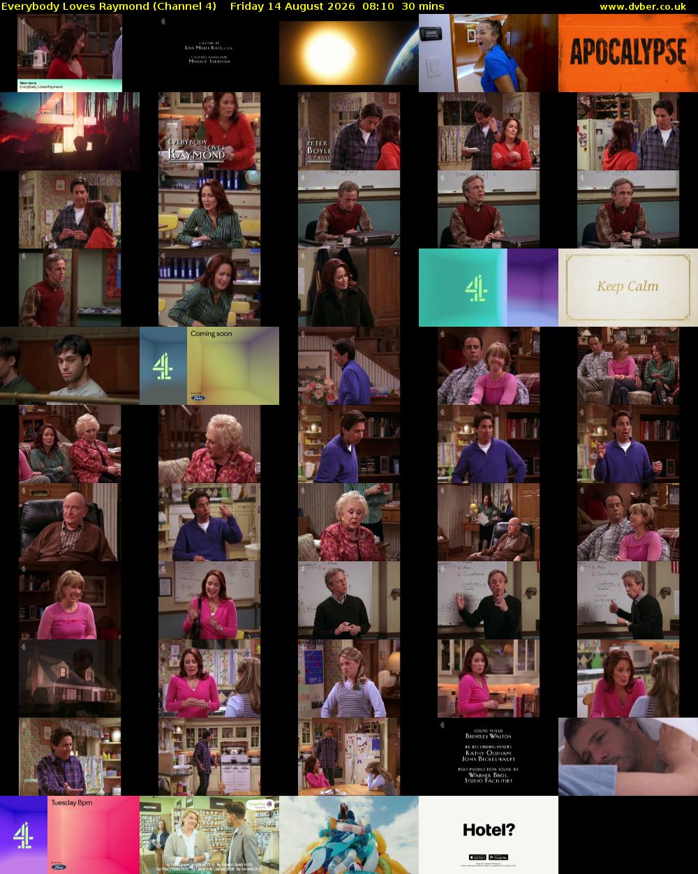 Everybody Loves Raymond (Channel 4) Friday 14 August 2026 08:10 - 08:40