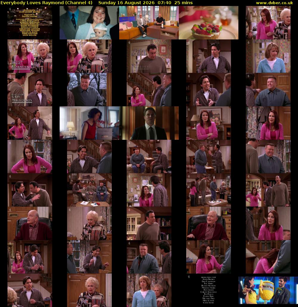 Everybody Loves Raymond (Channel 4) Sunday 16 August 2026 07:40 - 08:05