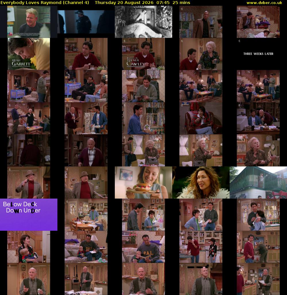 Everybody Loves Raymond (Channel 4) Thursday 20 August 2026 07:45 - 08:10