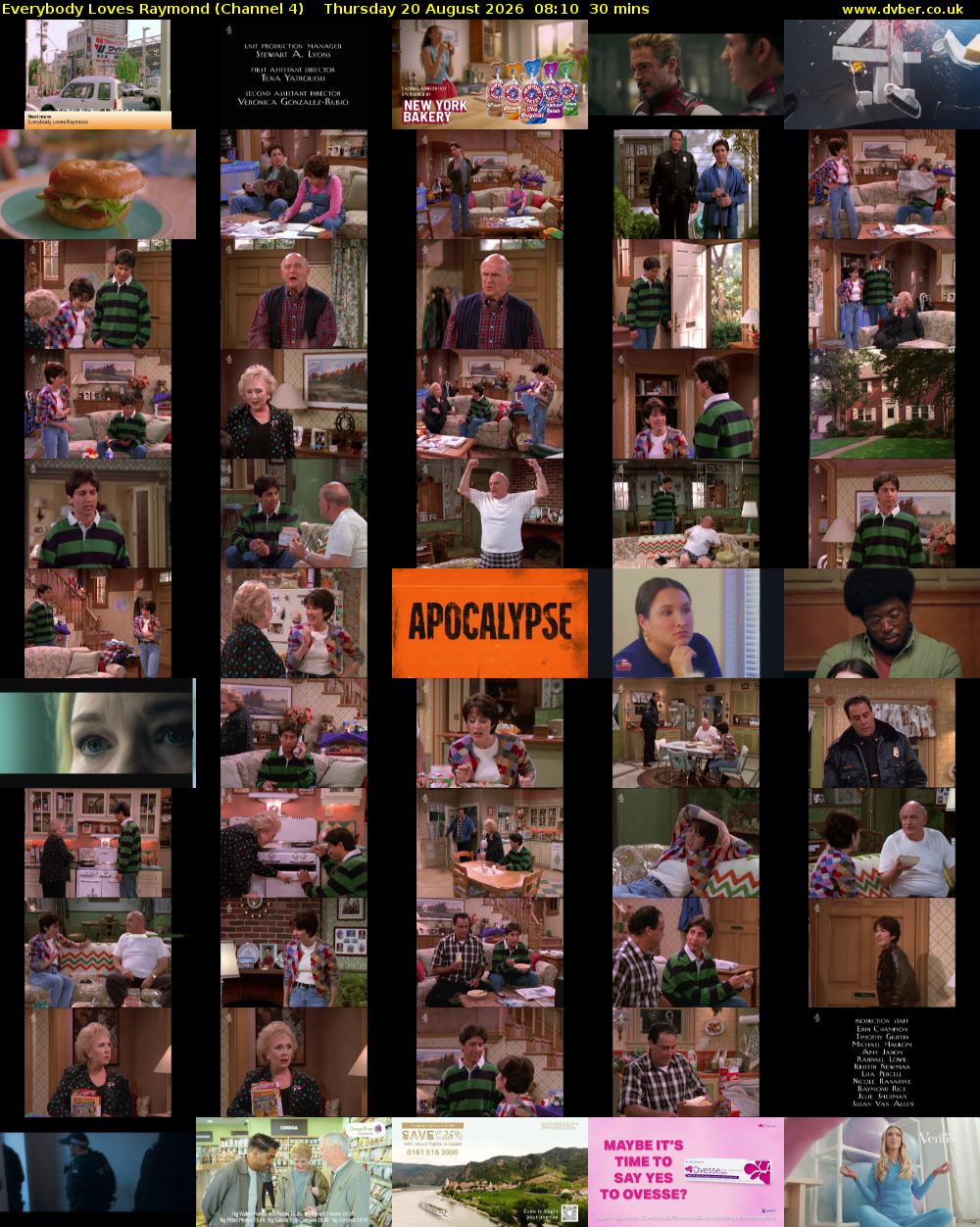 Everybody Loves Raymond (Channel 4) Thursday 20 August 2026 08:10 - 08:40