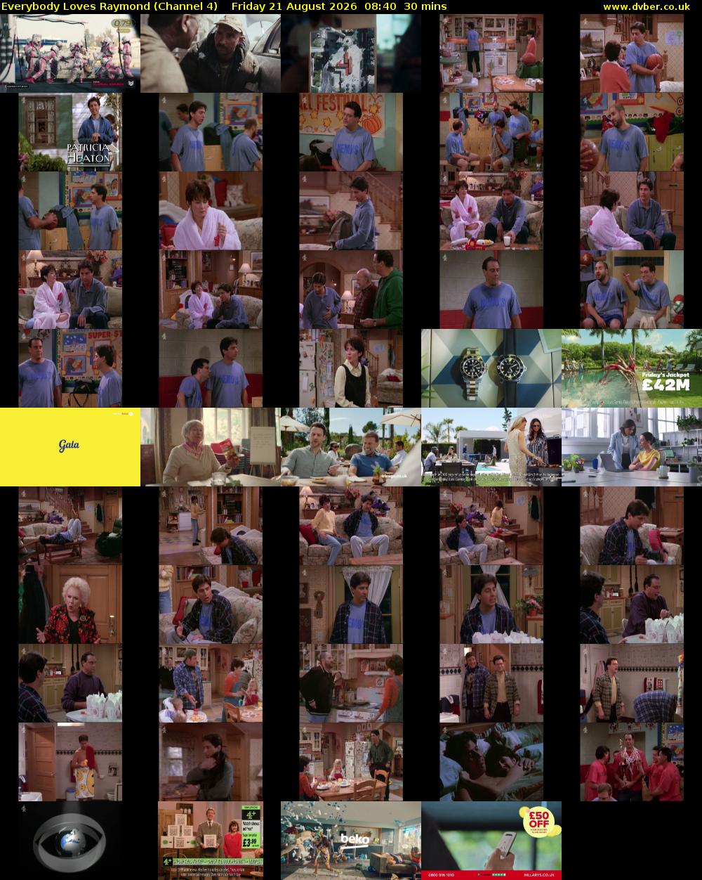 Everybody Loves Raymond (Channel 4) Friday 21 August 2026 08:40 - 09:10
