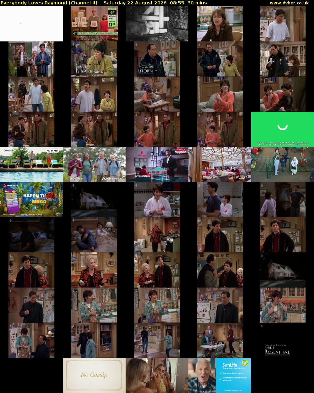 Everybody Loves Raymond (Channel 4) Saturday 22 August 2026 08:55 - 09:25