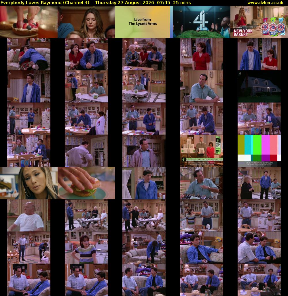 Everybody Loves Raymond (Channel 4) Thursday 27 August 2026 07:45 - 08:10