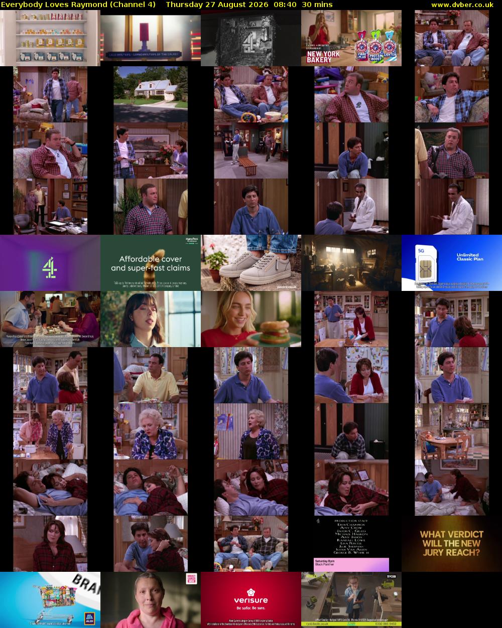 Everybody Loves Raymond (Channel 4) Thursday 27 August 2026 08:40 - 09:10