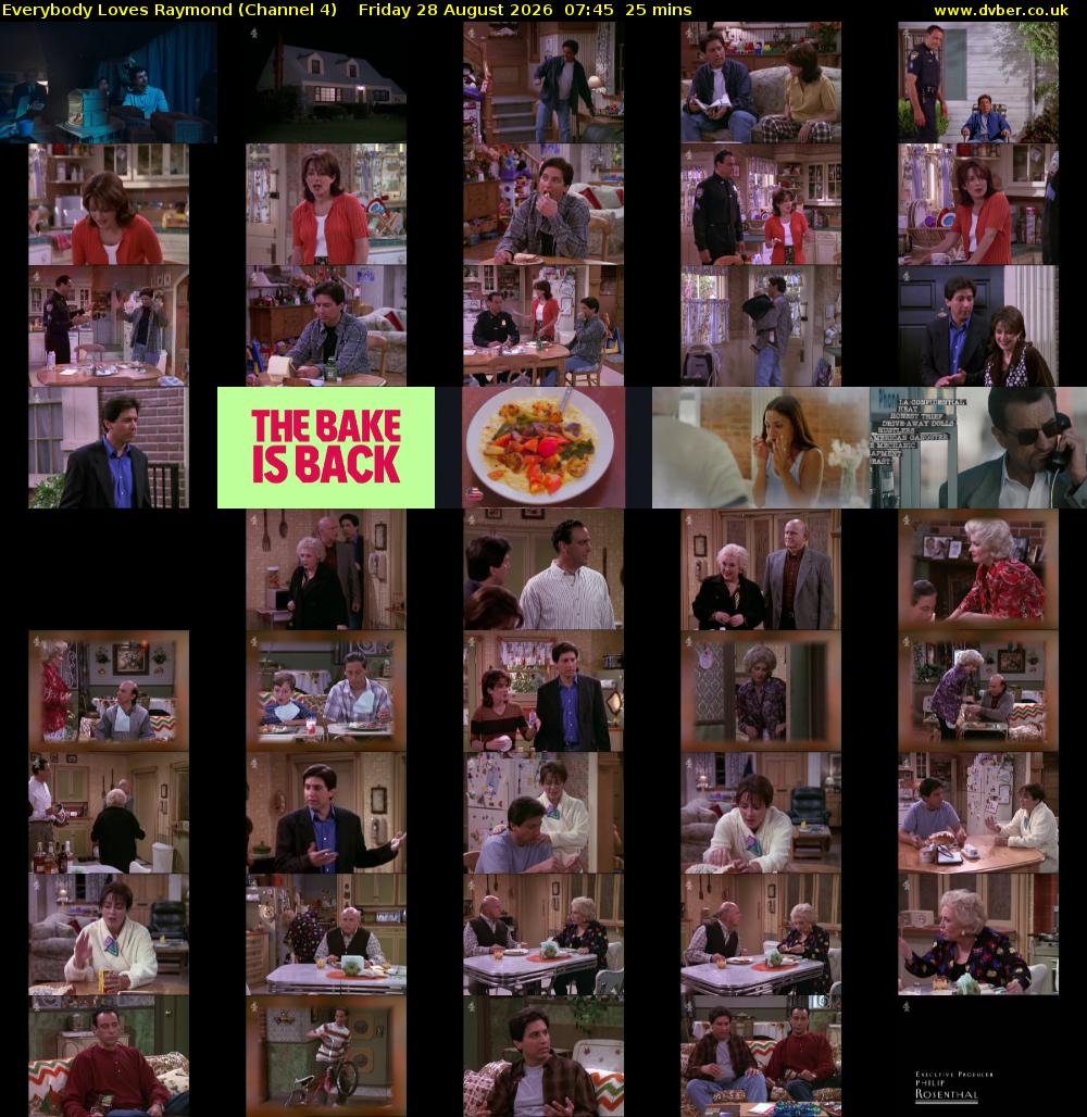 Everybody Loves Raymond (Channel 4) Friday 28 August 2026 07:45 - 08:10