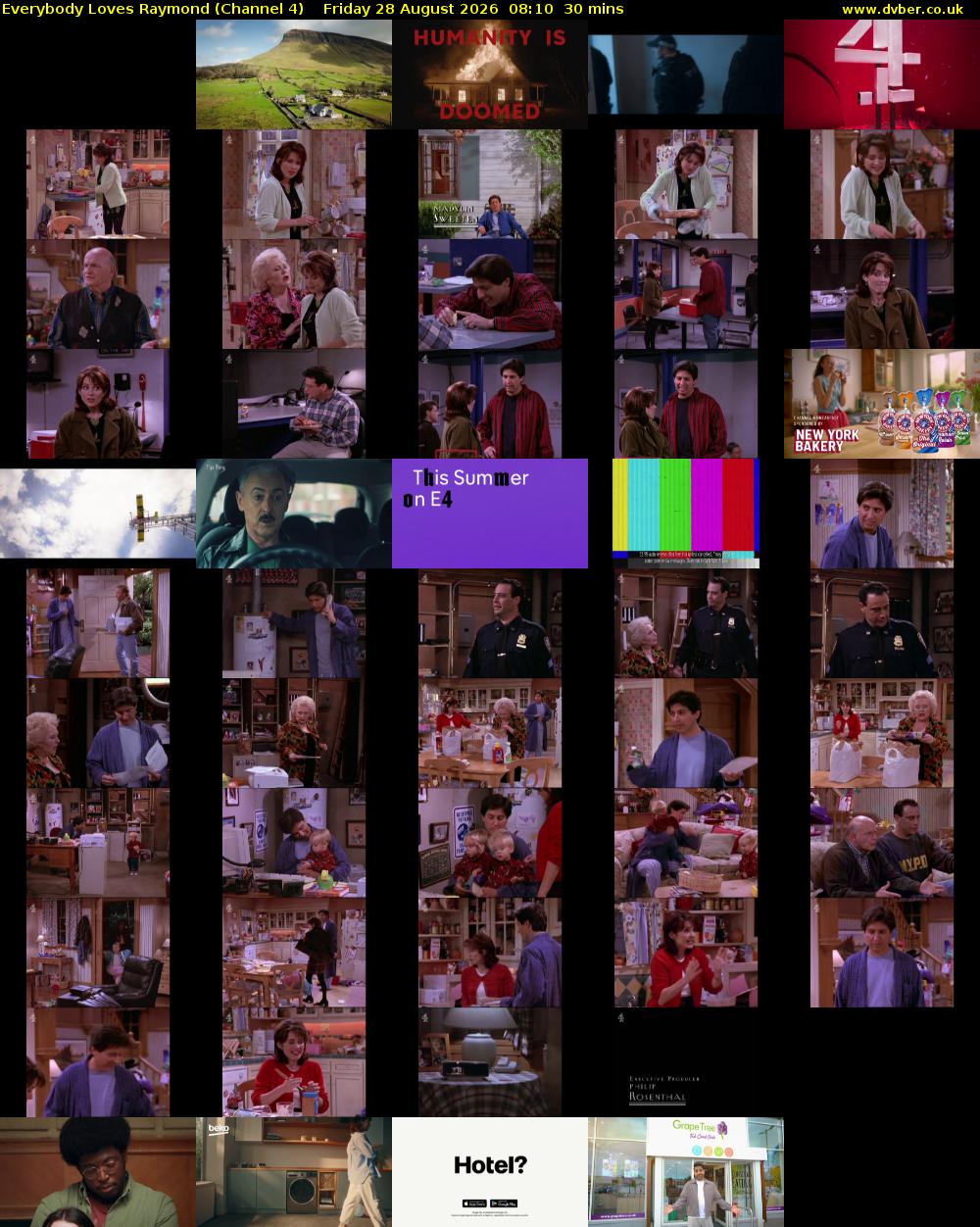 Everybody Loves Raymond (Channel 4) Friday 28 August 2026 08:10 - 08:40