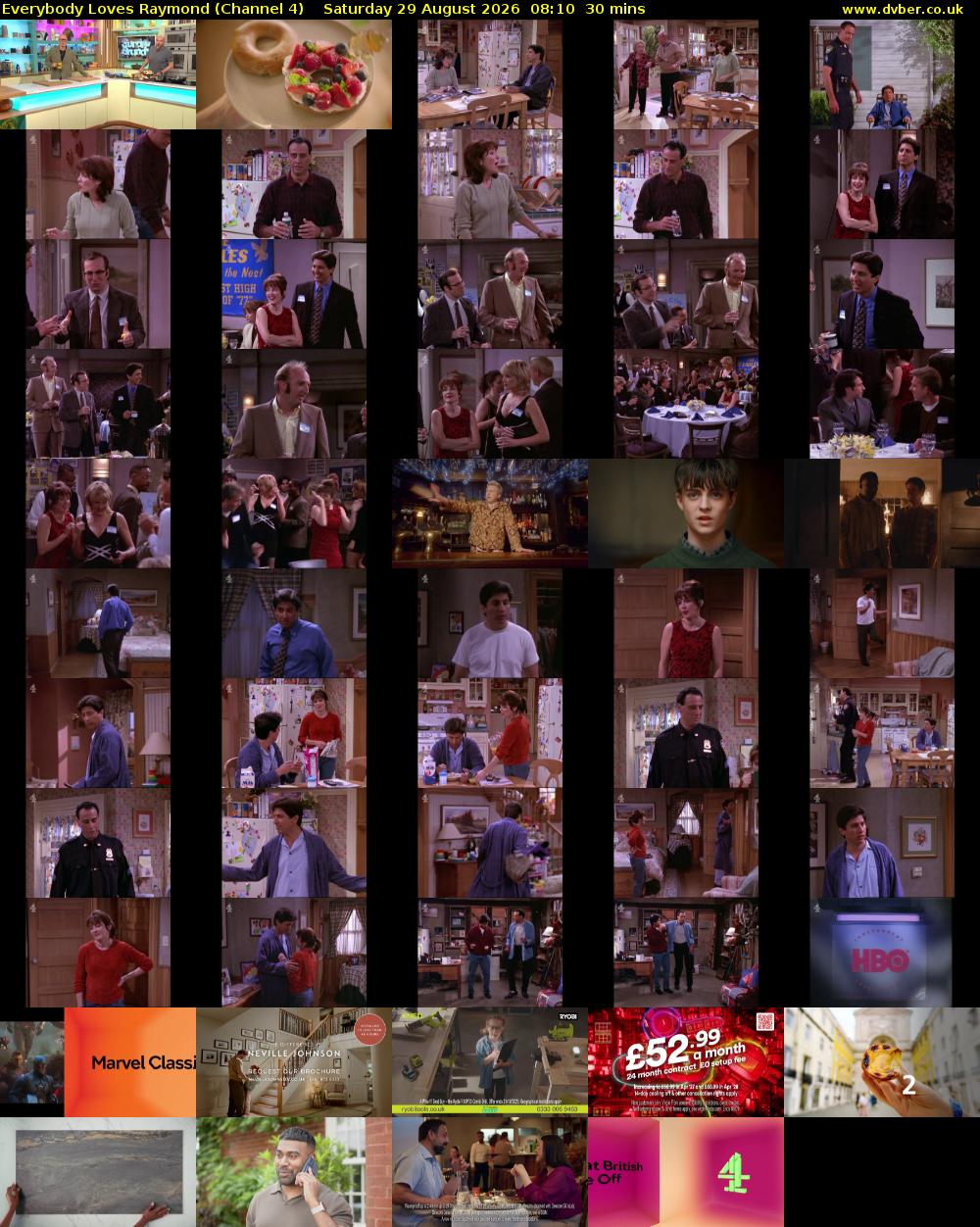 Everybody Loves Raymond (Channel 4) Saturday 29 August 2026 08:10 - 08:40