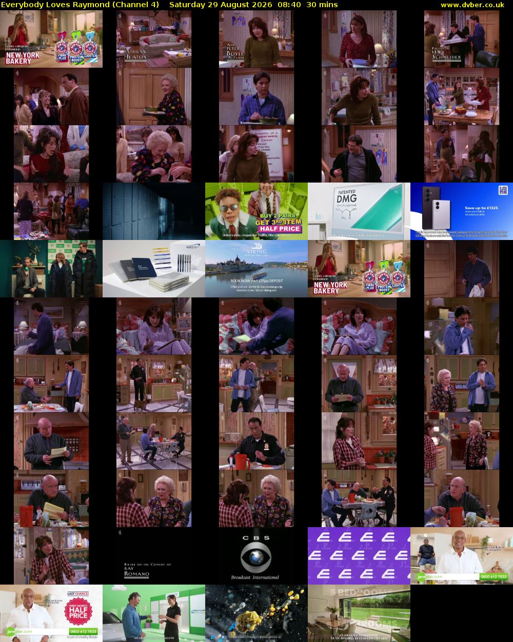 Everybody Loves Raymond (Channel 4) Saturday 29 August 2026 08:40 - 09:10