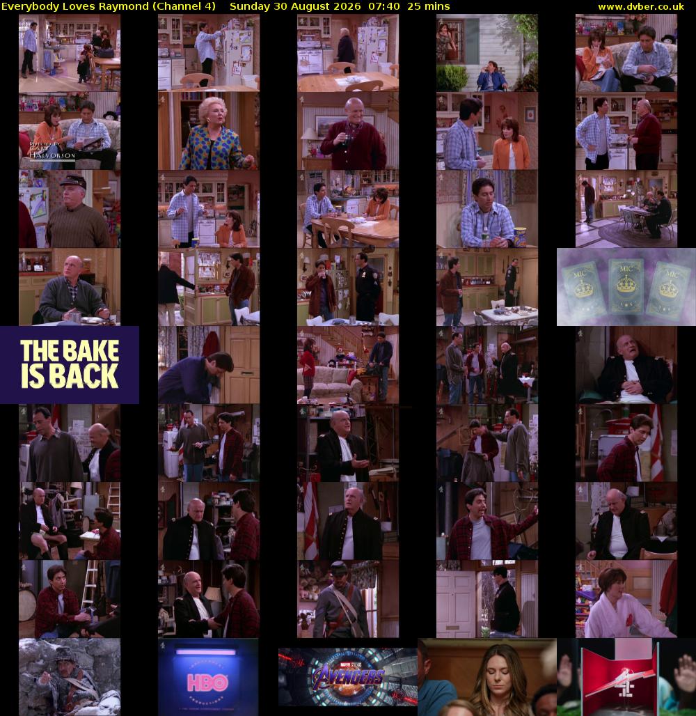 Everybody Loves Raymond (Channel 4) Sunday 30 August 2026 07:40 - 08:05