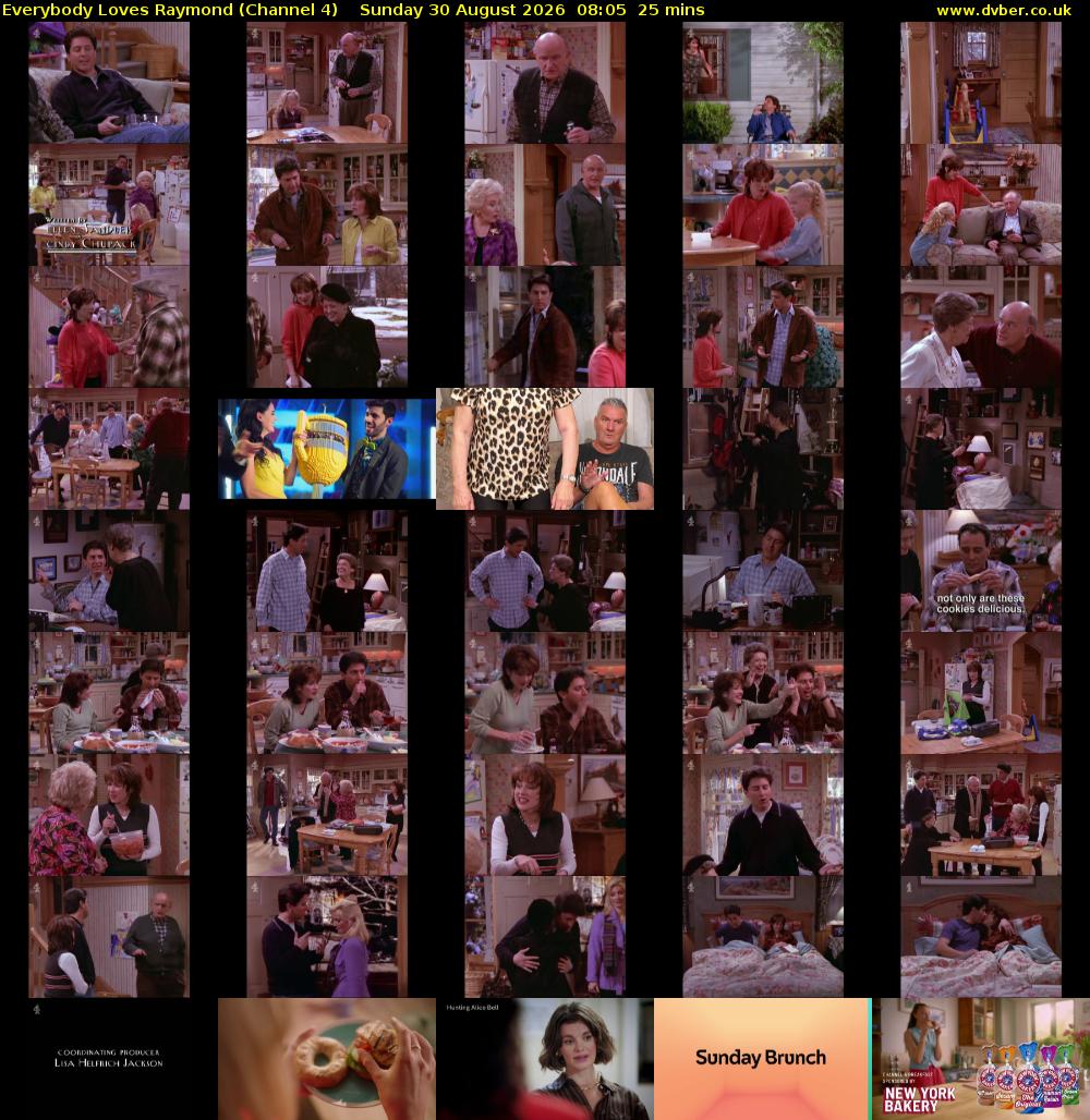 Everybody Loves Raymond (Channel 4) Sunday 30 August 2026 08:05 - 08:30