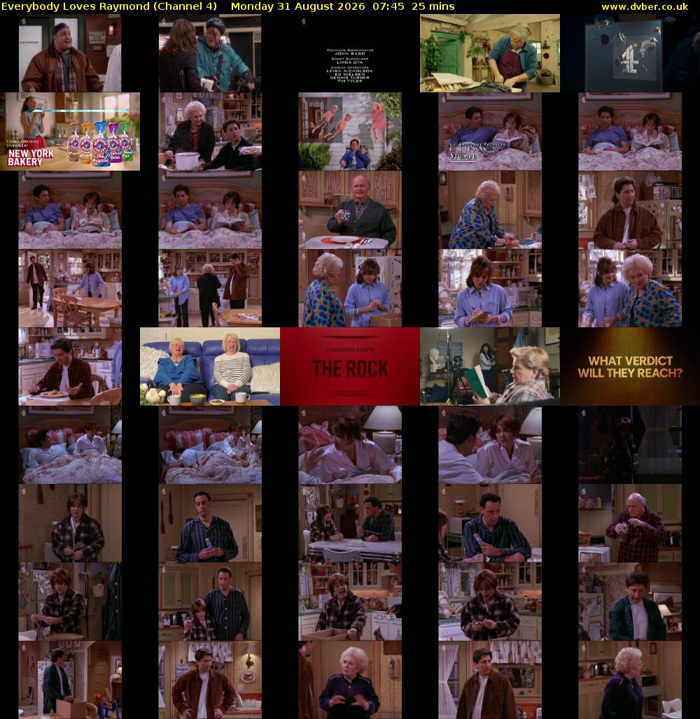Everybody Loves Raymond (Channel 4) Monday 31 August 2026 07:45 - 08:10