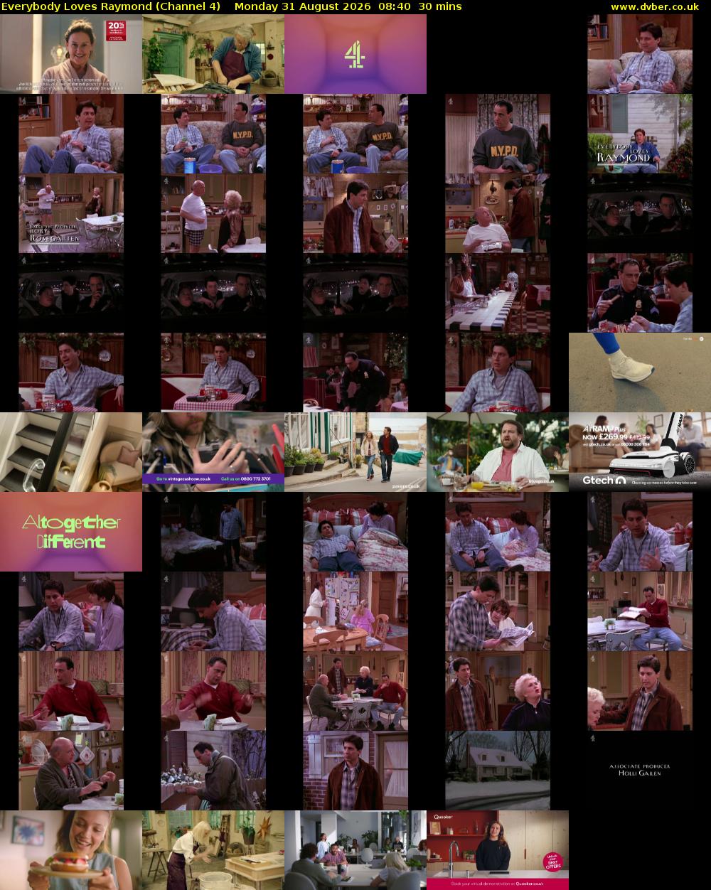 Everybody Loves Raymond (Channel 4) Monday 31 August 2026 08:40 - 09:10