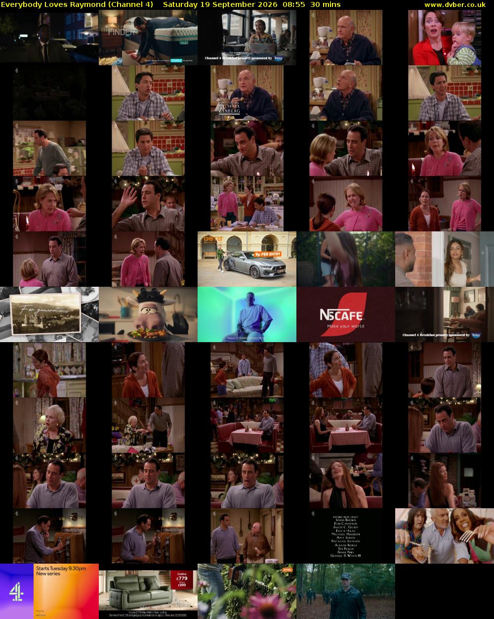 Everybody Loves Raymond (Channel 4) Saturday 19 September 2026 08:55 - 09:25