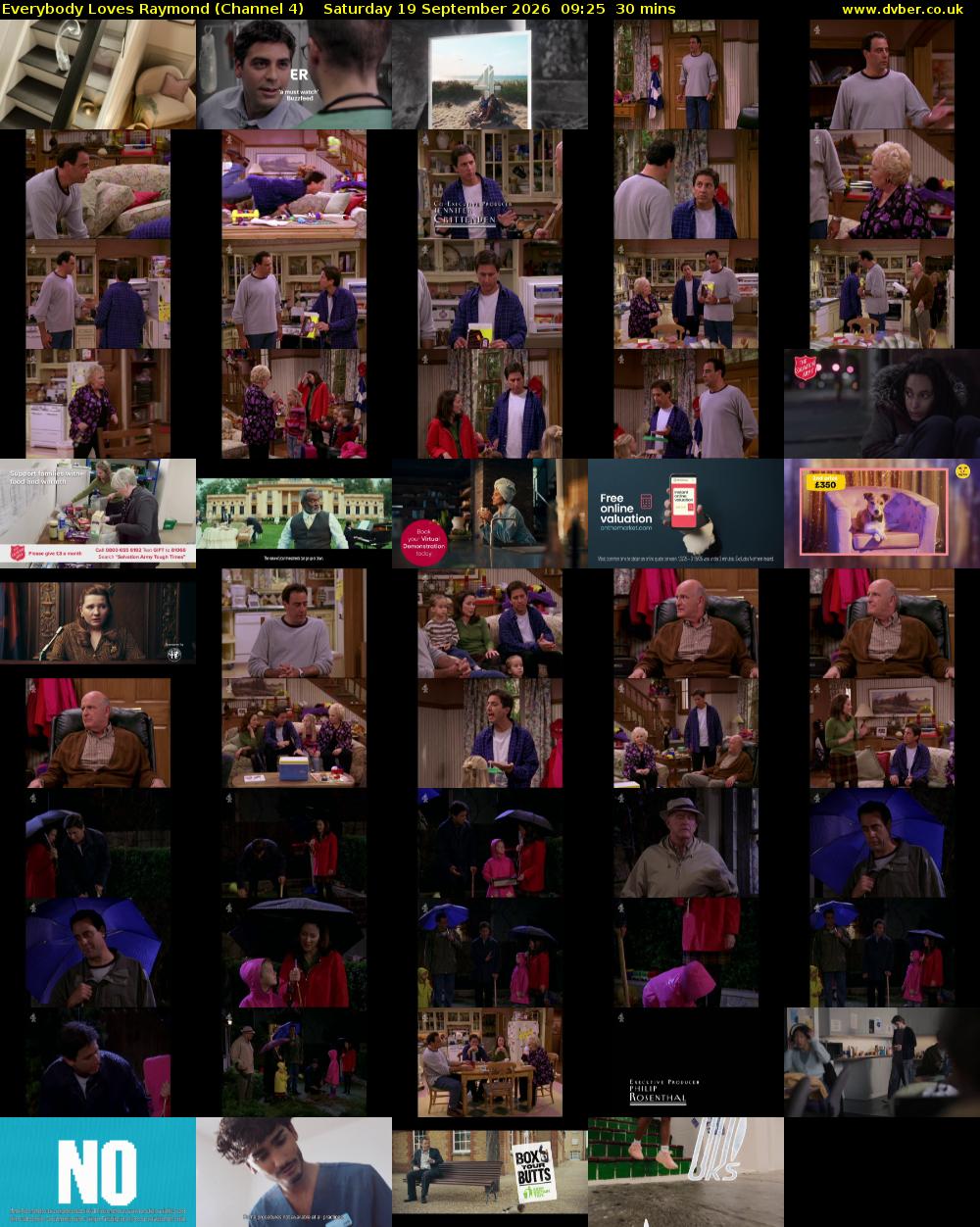 Everybody Loves Raymond (Channel 4) Saturday 19 September 2026 09:25 - 09:55
