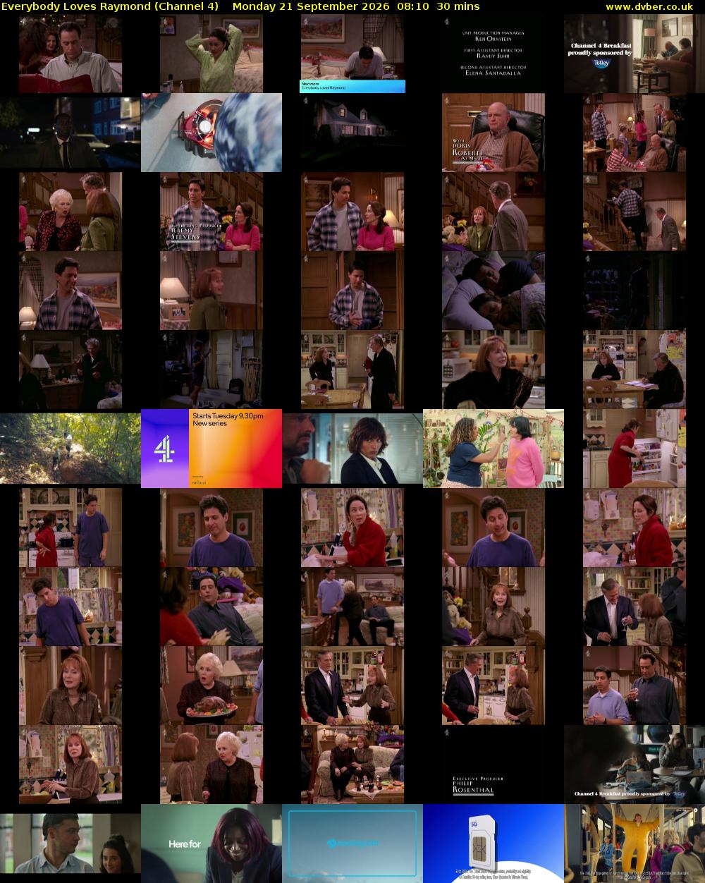 Everybody Loves Raymond (Channel 4) Monday 21 September 2026 08:10 - 08:40