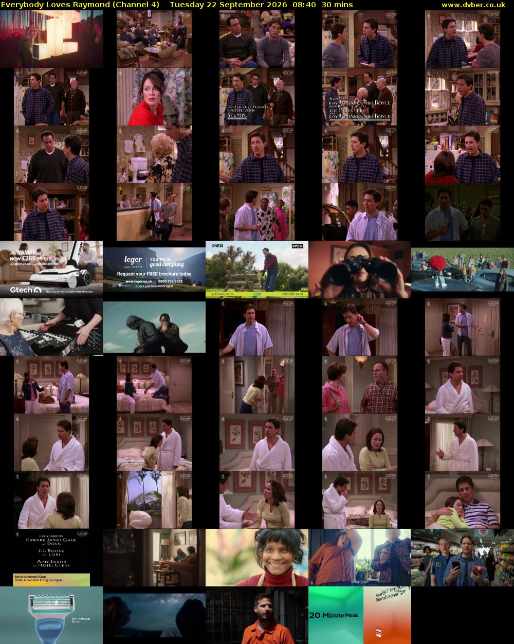 Everybody Loves Raymond (Channel 4) Tuesday 22 September 2026 08:40 - 09:10