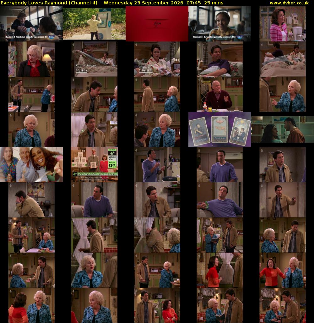 Everybody Loves Raymond (Channel 4) Wednesday 23 September 2026 07:45 - 08:10