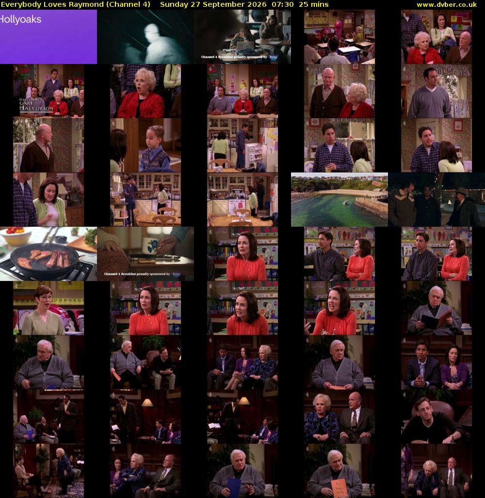 Everybody Loves Raymond (Channel 4) Sunday 27 September 2026 07:30 - 07:55