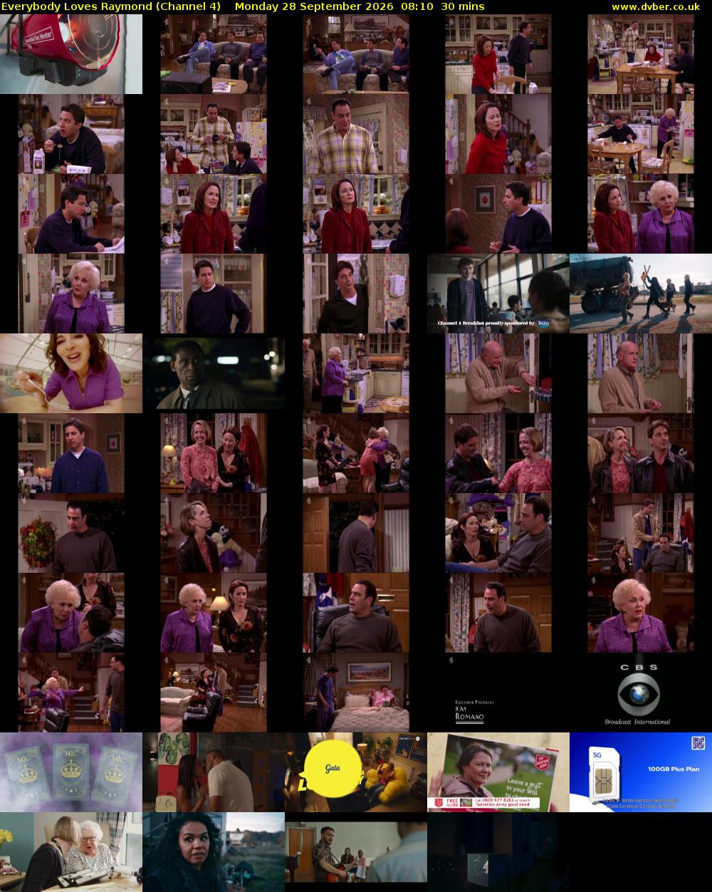 Everybody Loves Raymond (Channel 4) Monday 28 September 2026 08:10 - 08:40