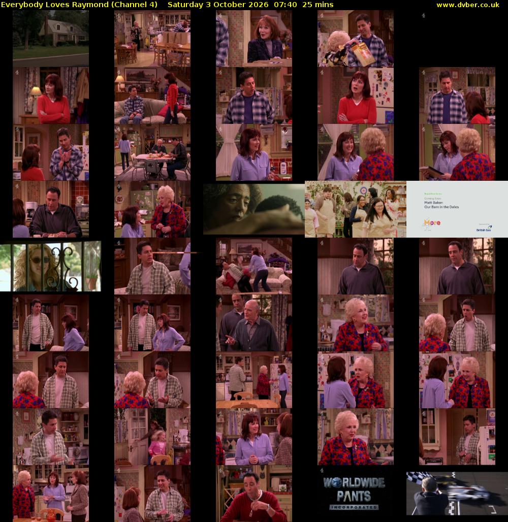 Everybody Loves Raymond (Channel 4) Saturday 3 October 2026 07:40 - 08:05