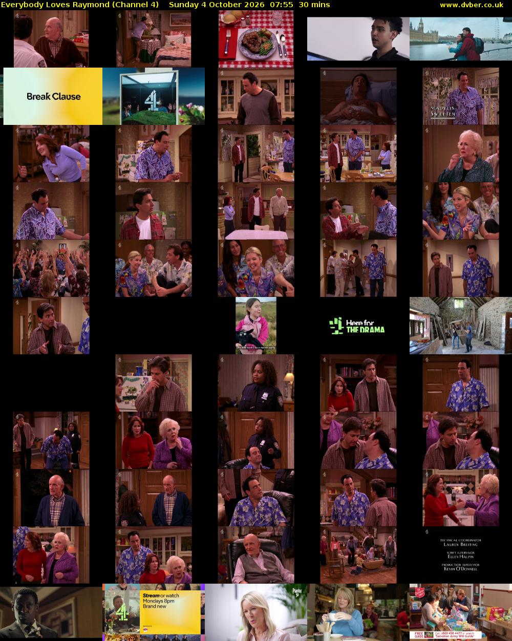 Everybody Loves Raymond (Channel 4) Sunday 4 October 2026 07:55 - 08:25