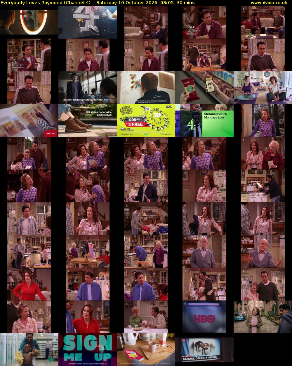 Everybody Loves Raymond (Channel 4) Saturday 10 October 2026 08:05 - 08:35