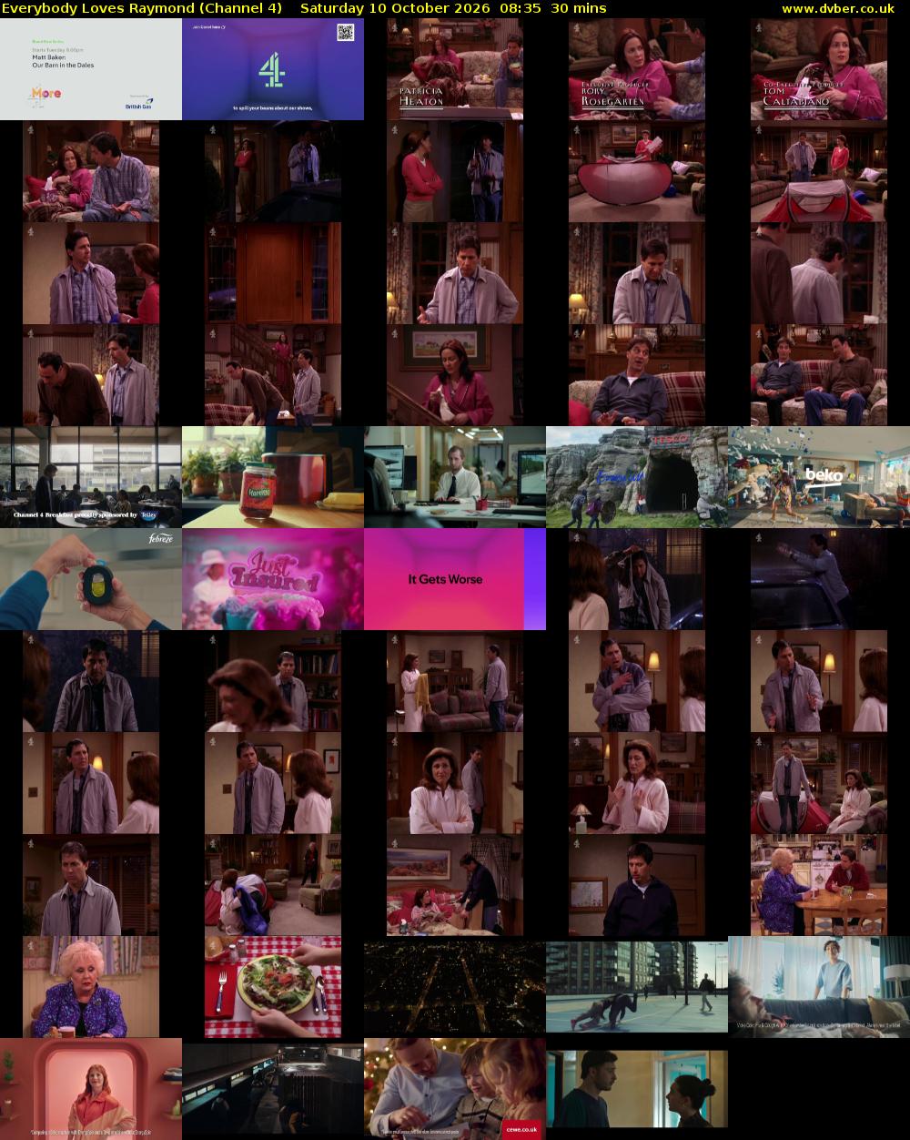 Everybody Loves Raymond (Channel 4) Saturday 10 October 2026 08:35 - 09:05