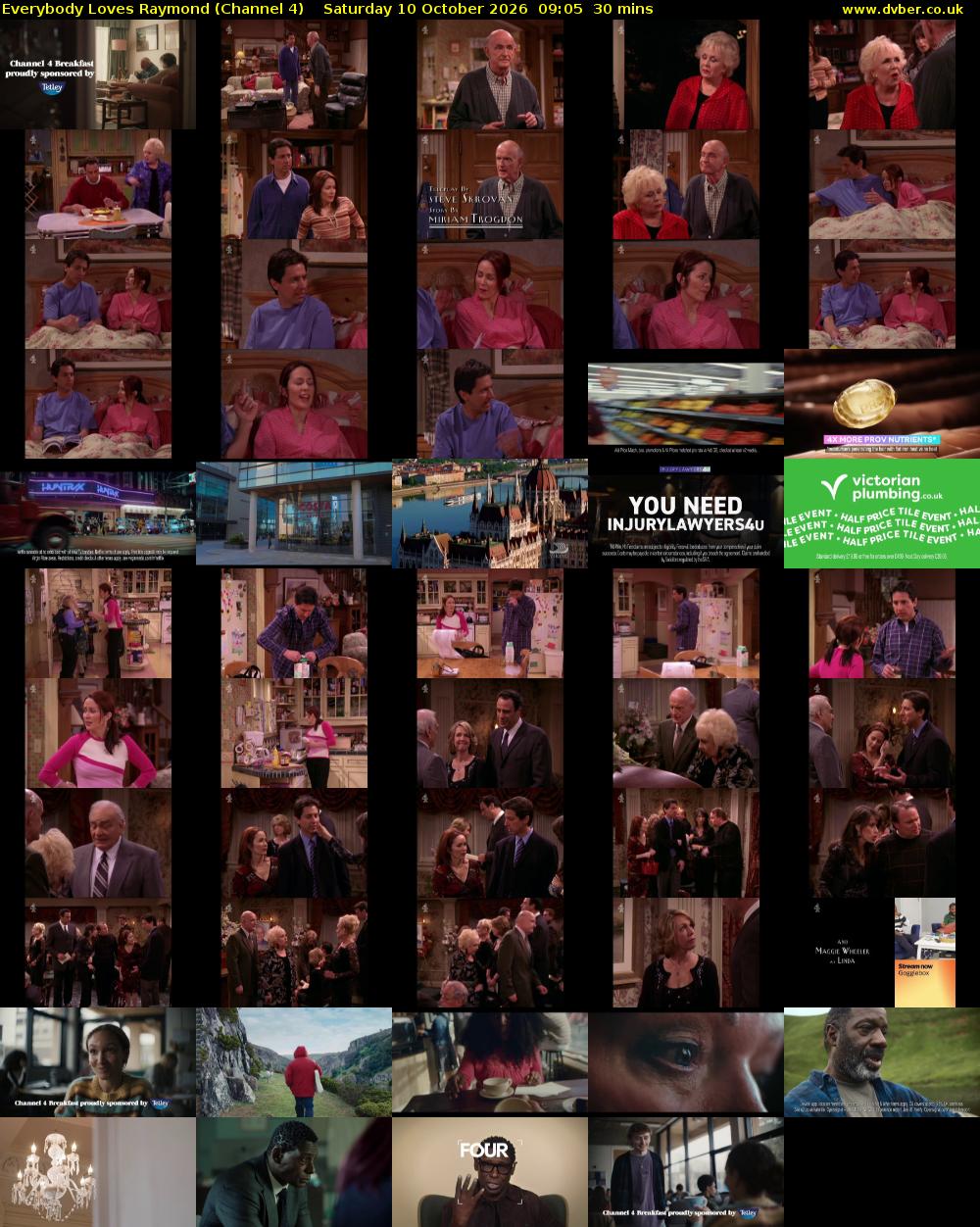 Everybody Loves Raymond (Channel 4) Saturday 10 October 2026 09:05 - 09:35