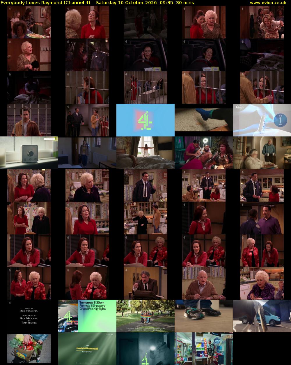 Everybody Loves Raymond (Channel 4) Saturday 10 October 2026 09:35 - 10:05
