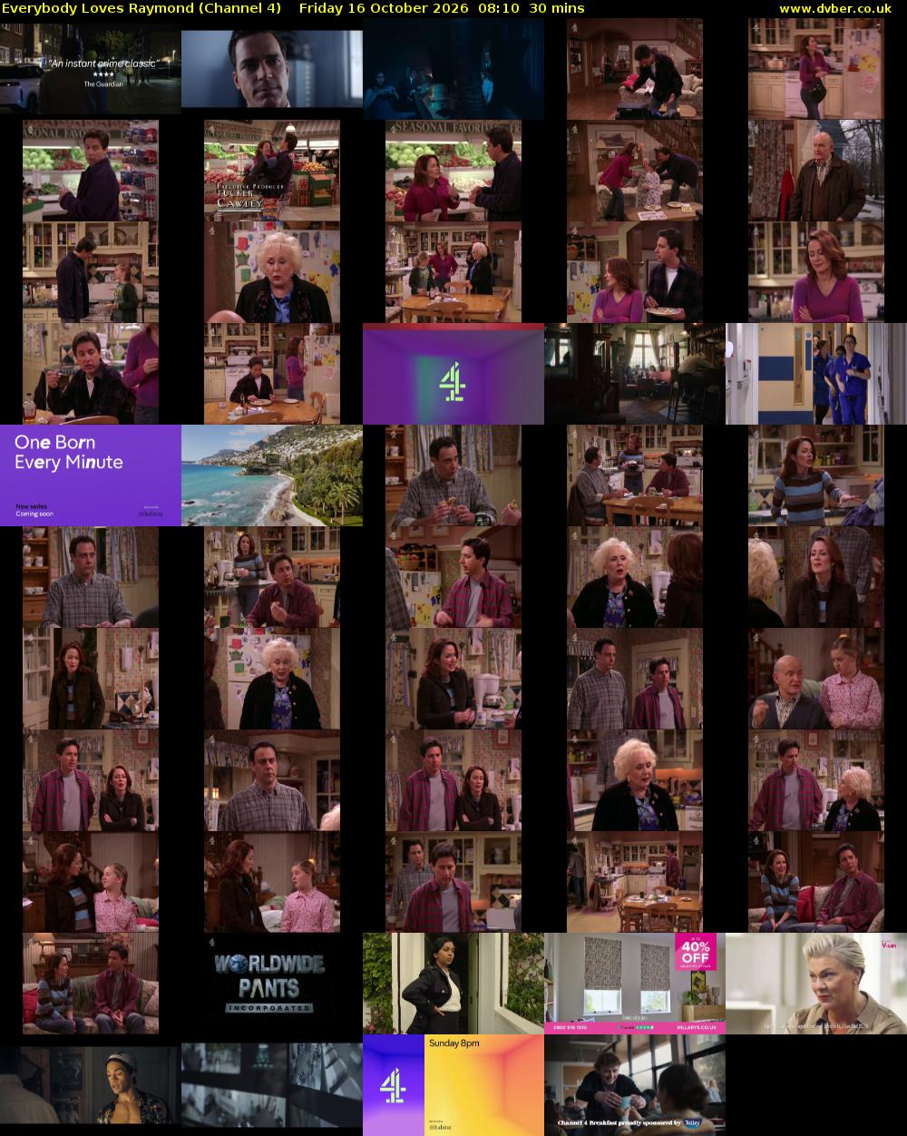 Everybody Loves Raymond (Channel 4) Friday 16 October 2026 08:10 - 08:40
