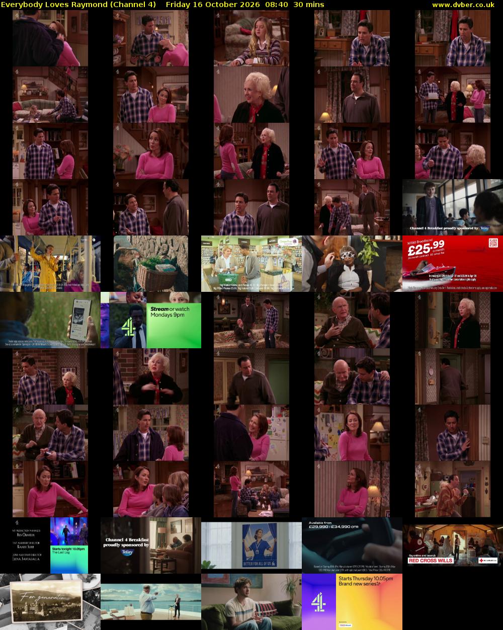 Everybody Loves Raymond (Channel 4) Friday 16 October 2026 08:40 - 09:10