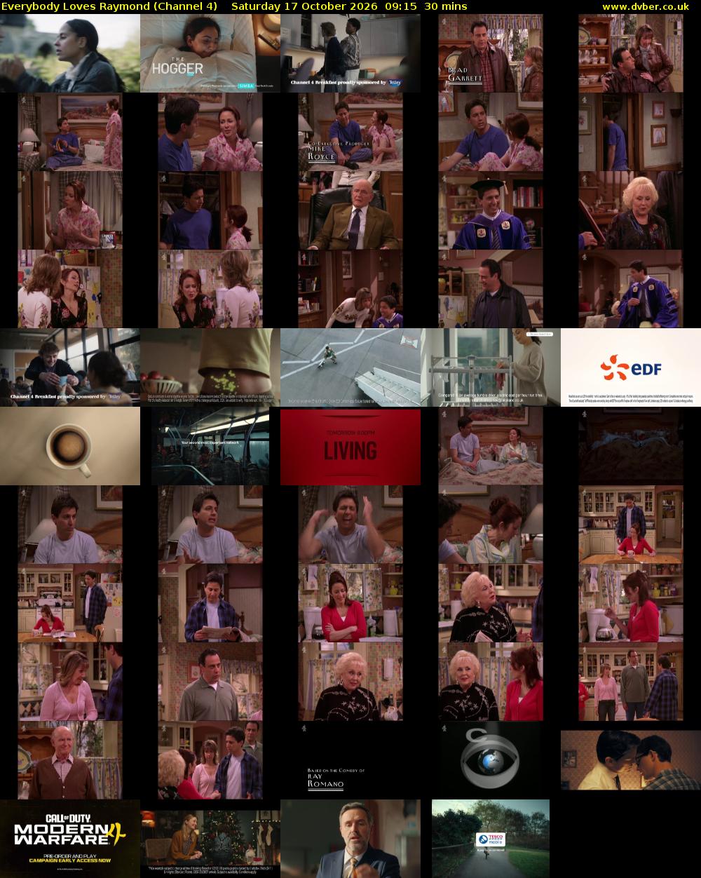 Everybody Loves Raymond (Channel 4) Saturday 17 October 2026 09:15 - 09:45