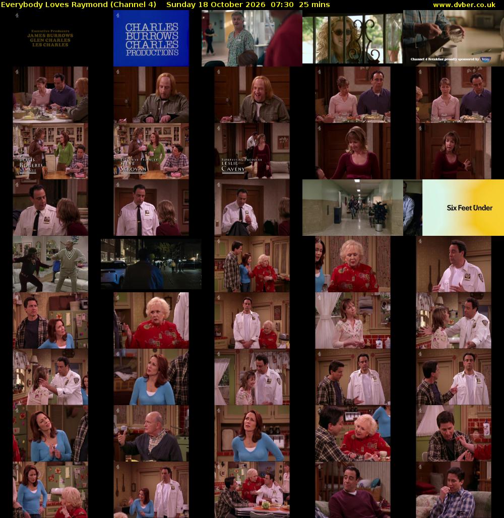 Everybody Loves Raymond (Channel 4) Sunday 18 October 2026 07:30 - 07:55
