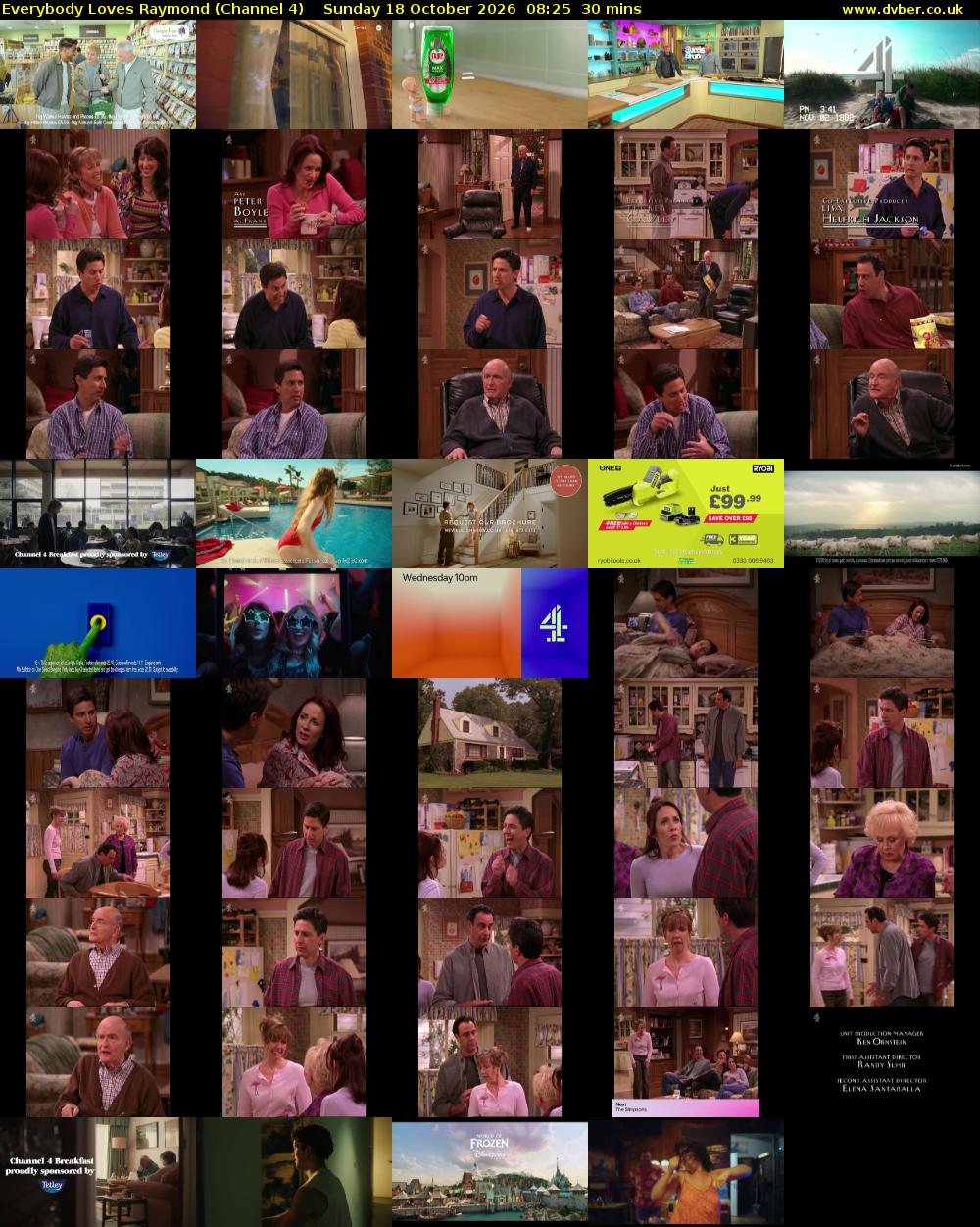 Everybody Loves Raymond (Channel 4) Sunday 18 October 2026 08:25 - 08:55