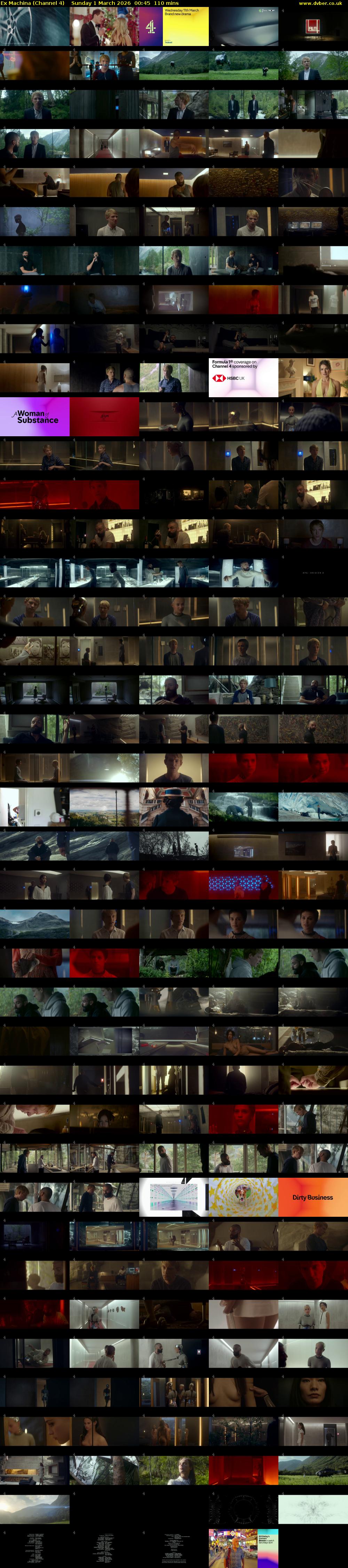 Ex Machina (Channel 4) Sunday 1 March 2026 00:45 - 02:35