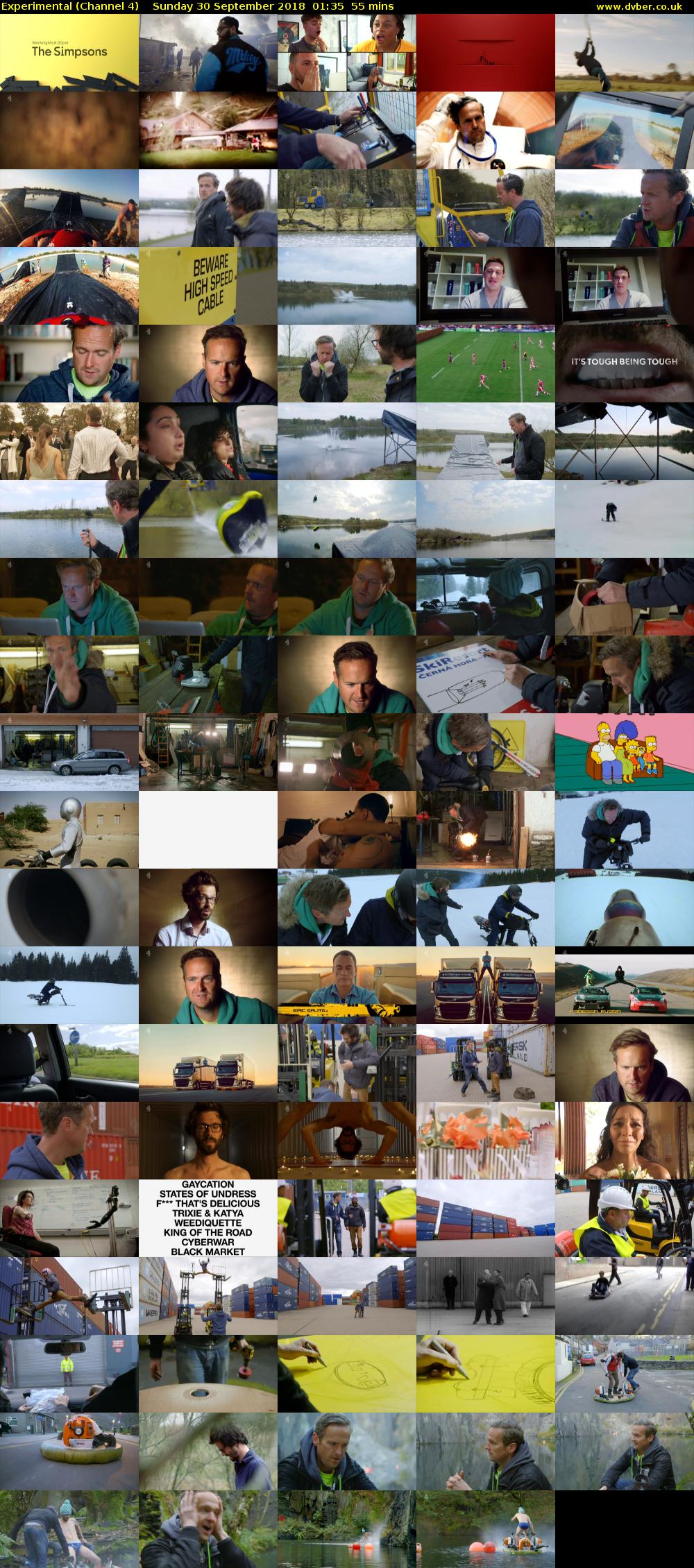 Experimental (Channel 4) Sunday 30 September 2018 01:35 - 02:30