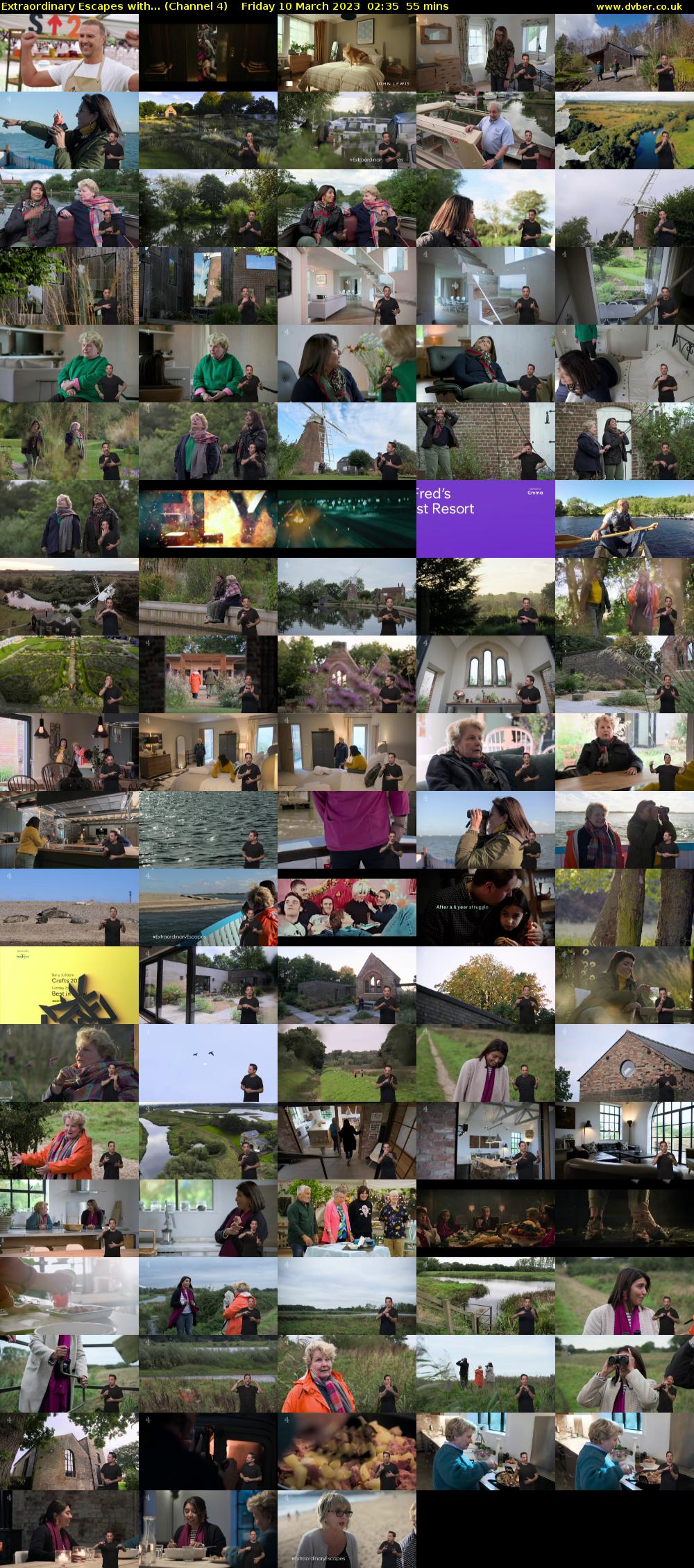 Extraordinary Escapes with... (Channel 4) Friday 10 March 2023 02:35 - 03:30