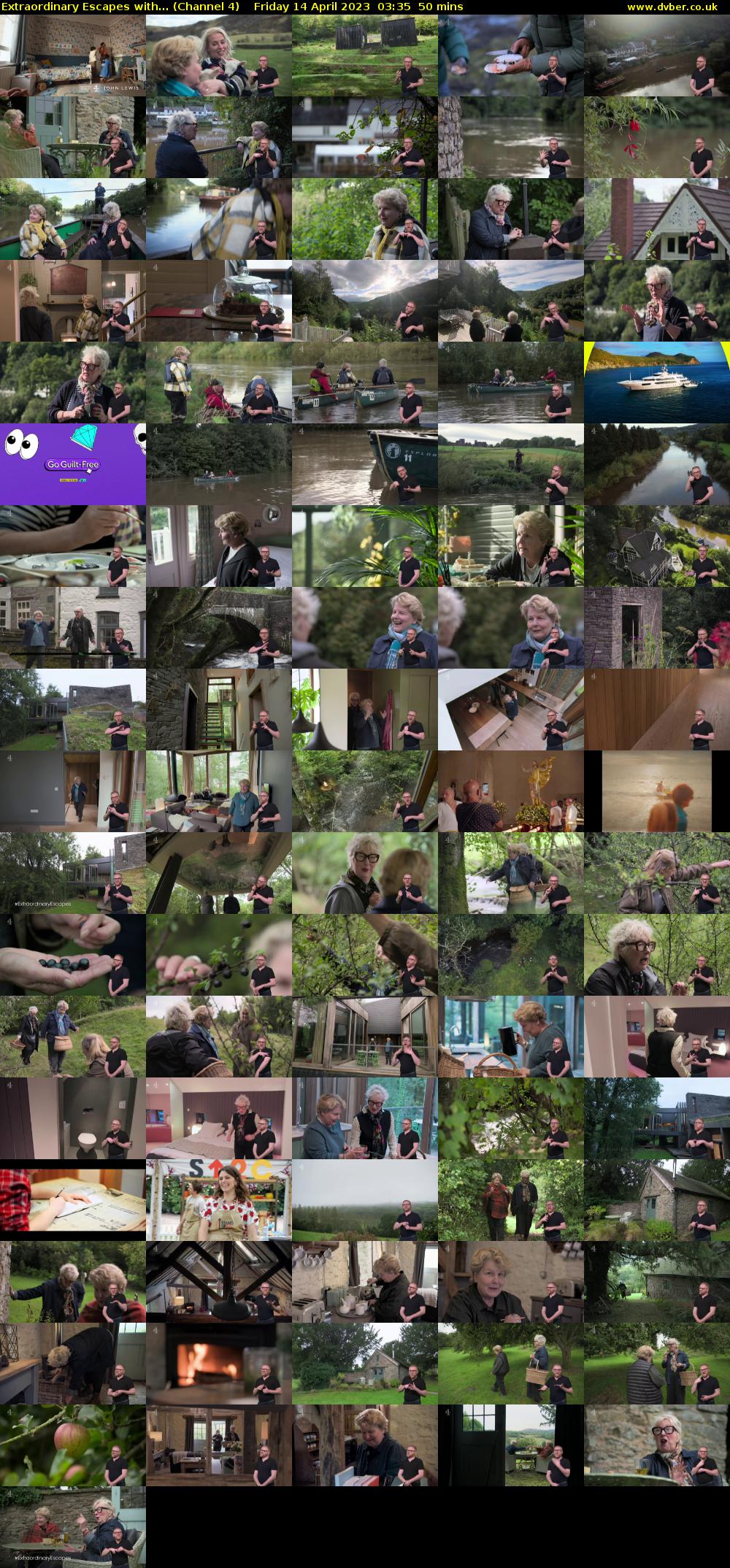 Extraordinary Escapes with... (Channel 4) Friday 14 April 2023 03:35 - 04:25