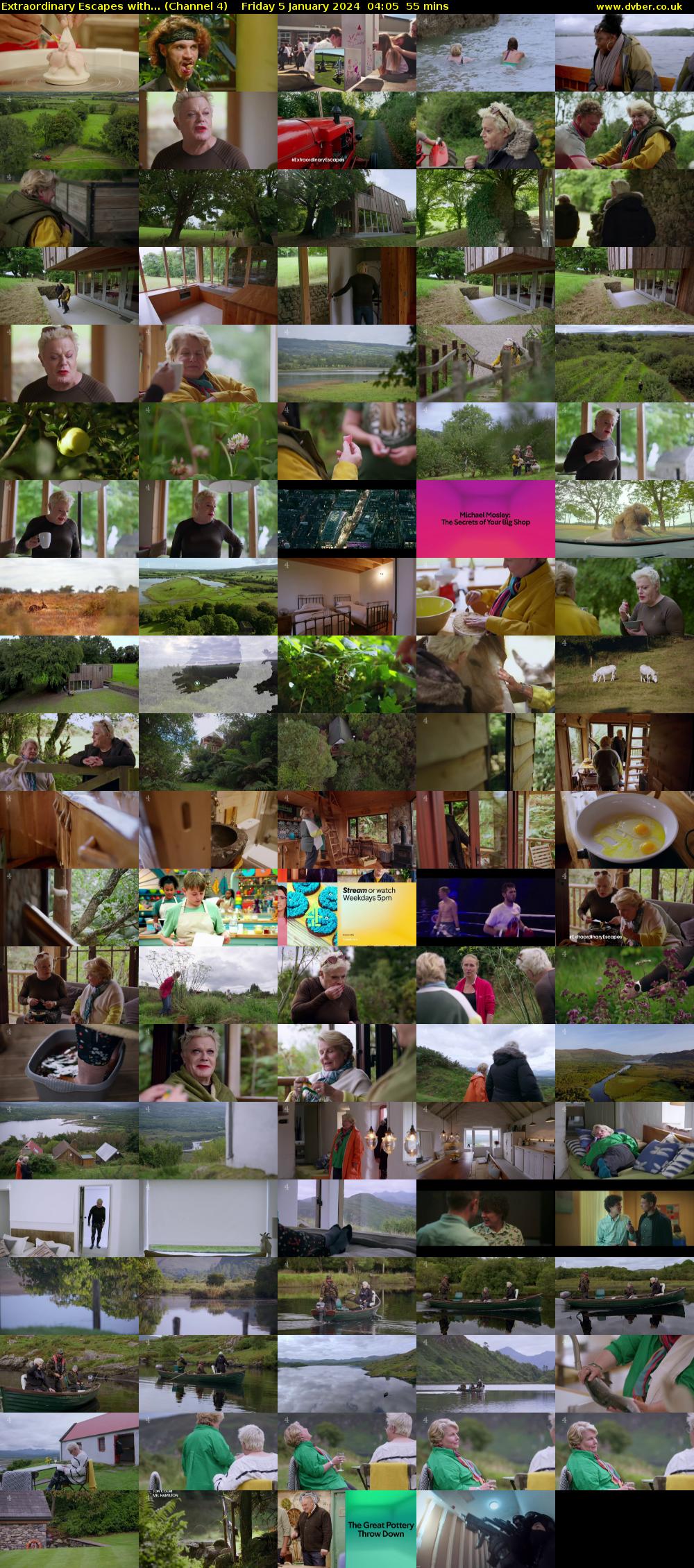 Extraordinary Escapes with... (Channel 4) Friday 5 January 2024 04:05 - 05:00