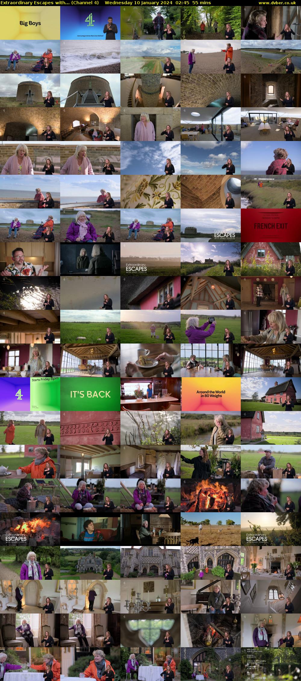 Extraordinary Escapes with... (Channel 4) Wednesday 10 January 2024 02:45 - 03:40