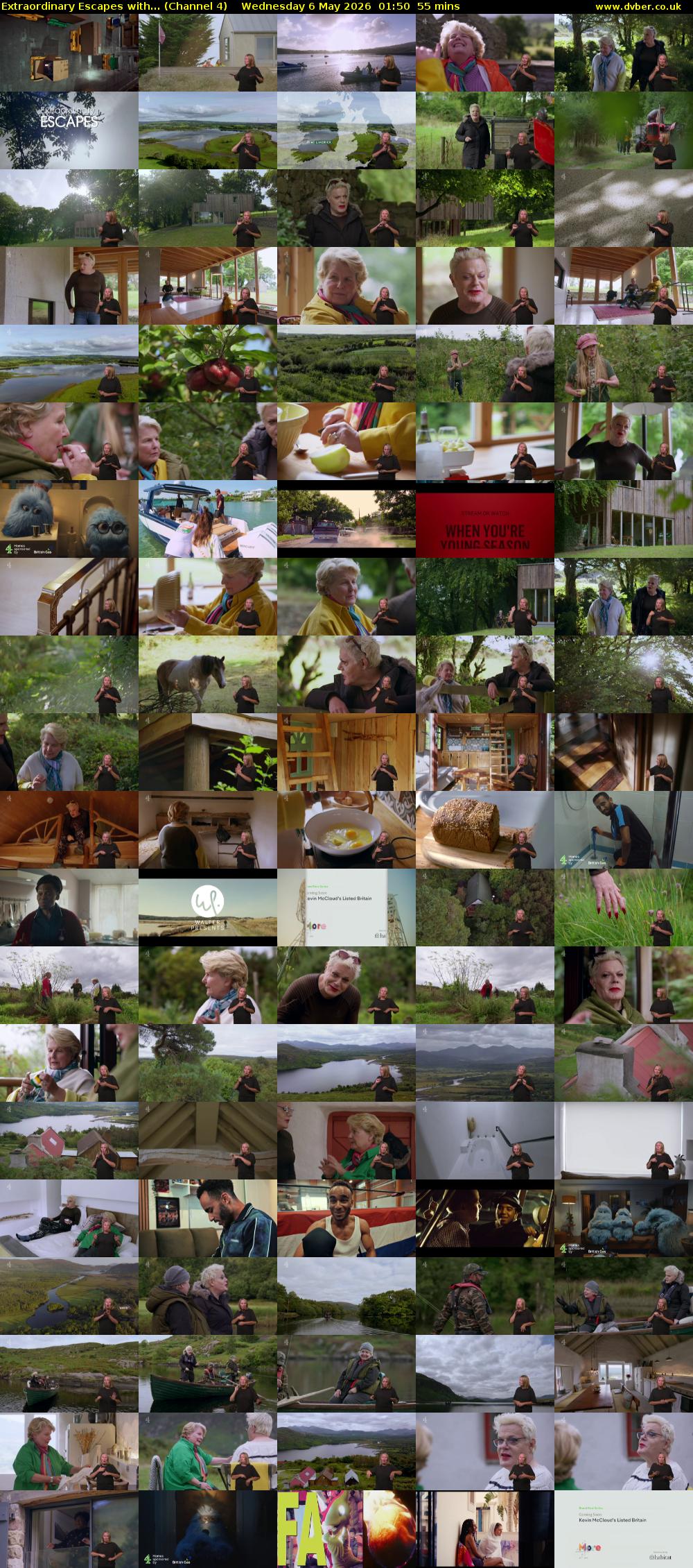 Extraordinary Escapes with... (Channel 4) Wednesday 6 May 2026 01:50 - 02:45